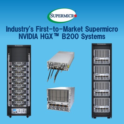 B200 Supermicro NVIDIA HGX ™ B200 Systems in the industry demonstrate IA performance leadership on MLPERF® Inference V5.0 Results