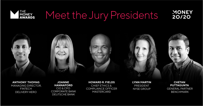 Money20/20 Launches The Money Awards, the New Global Fintech Awards and Unveils Prestigious Jury President Line-Up