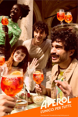 Aperol is launching the global campaign to launch the summer of 2025. “Unico. Per tutti Aperol is launching the global campaign to launch the summer of 2025. “Unico. Per tutti