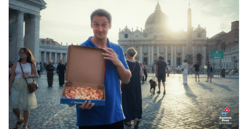 Domino’s delivers the world’s most controversial pizza through the Holy Door of St. Peter’s Basilica