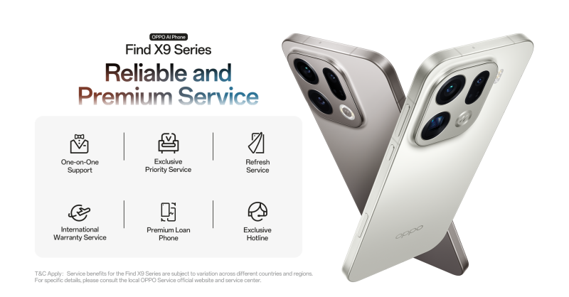 OPPO Find X9 Series Sets New Benchmark for Flagship Experiences with Enhanced Customer Services OPPO Find X9 Series Sets New Benchmark for Flagship Experiences with Enhanced Customer Services
