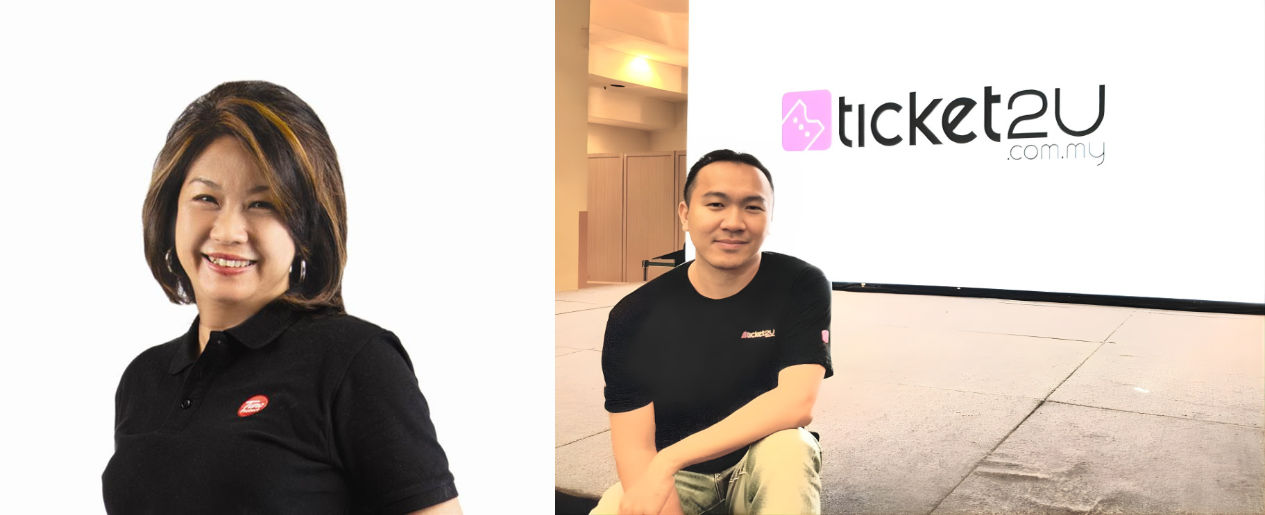 (Left to Right) Janet Chin, Chief Executive Officer of Tune Protect Re and YC Chia, Managing Director of Ticket2U Sdn Bhd