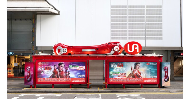 UA Finance Launch Iconic "UA SUNBAY Arm" 3D Installation at Causeway Bay SOGO Citybus Flagship Domination Shelter