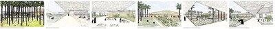 Studio Lina Ghotmeh. 2023. Drawings as part of the AlUla Museum of Contemporary Art architectural competition