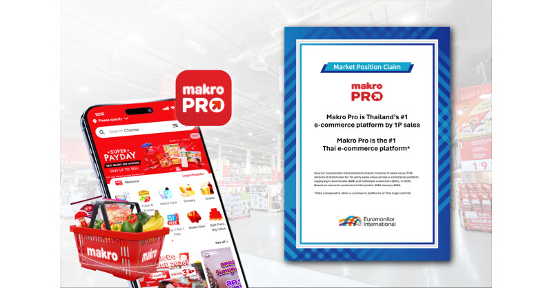 Makro PRO Ranked the #1 Thai E-Commerce Platform by Euromonitor International