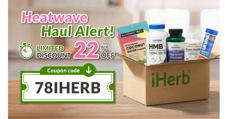 iHerb Launches "Heatwave Essentials" Campaign for Singapore Consumers (22% off sitewide)