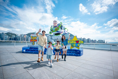 Fans can explore immersive installations at Ocean Terminal Deck. The 4.5-metre-tall “Buzz Lightyear — To Infinity and Beyond!” installation stands prominently against the Victoria Harbour skyline. Fans can explore immersive installations at Ocean Terminal Deck. The 4.5-metre-tall “Buzz Lightyear — To Infinity and Beyond!” installation stands prominently against the Victoria Harbour skyline.
