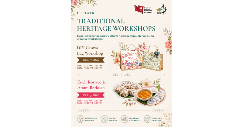 Discover Singapore's Creative & Culinary Heritage in Chinatown Singapore with Family-Friendly Weekend Workshops