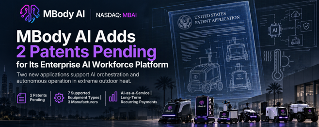 Nasdaq-listed AI company MBody AI ($MBAI) files two new applications as it continues to develop and deploy Orchestrator for enterprise customers